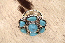 Load image into Gallery viewer, Turquoise Cluster Stretch Ring
