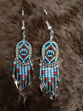 Load image into Gallery viewer, Blue Clear Sky Painted Earrings

